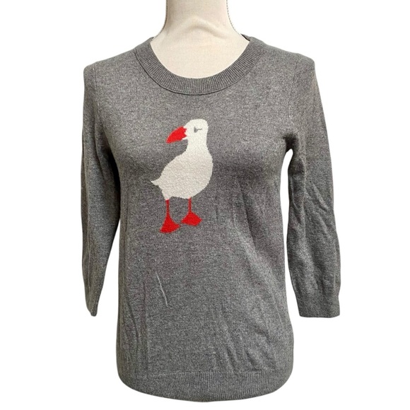 Gray Sweater with Goose Design - Picture 2 of 14